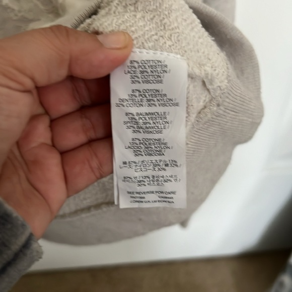 J. Crew Lace Sweatshirt Oatmeal Color. Cotton. - Picture 5 of 9